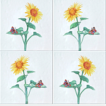 Плитка с узором Подсолнух варинант исполнения - 1 | Loft Concept в Волгограде