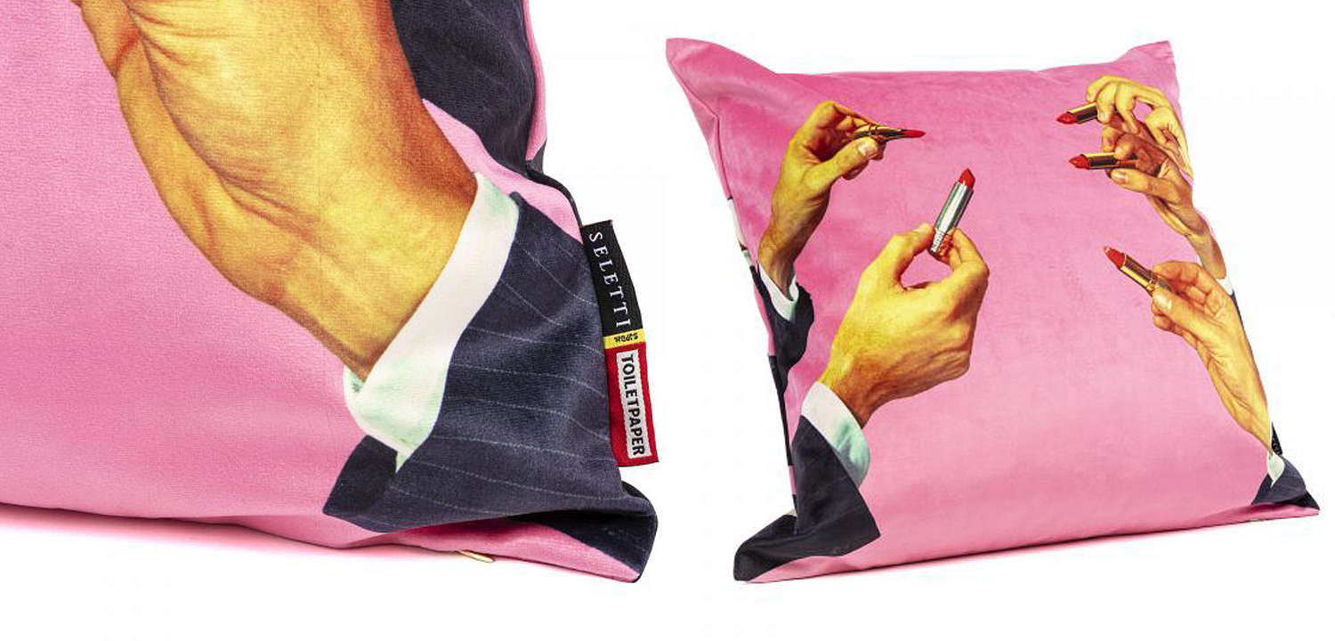 Подушка Seletti Cushion Pink Lipstick Подушка Seletti Cushion Pink Lipstick - Loft-Concept в Волгограде