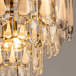 Люстра многоярусная с овальными прозрачными подвесками 36 см Harmonica варинант исполнения - 5 | Loft Concept в Волгограде