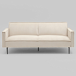 Диван современный вельветовый прямой Worcester Молочный варинант исполнения - 2 | Loft Concept в Волгограде