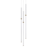 Подвесной светильник с 3-мя вертикальными плафонами и белыми шариками PEARLS Suspension варинант исполнения - 1 | Loft Concept в Волгограде