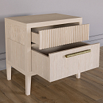 Прикроватная Тумбочка Primo с двумя ящиками Светлый дуб варинант исполнения - 5 | Loft Concept в Волгограде