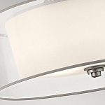 Потолочный светильник с двойным цилиндрическим плафоном из белого стекла и прозрачной органзы Kichler варинант исполнения - 14 | Loft Concept в Волгограде