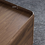 Прикроватный деревянный столик с 2-мя ящиками Moon Walnut Furniture варинант исполнения - 7 | Loft Concept в Волгограде