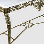 Консоль из бронзы с мраморной прямоугольной столешницей Bronze Console варинант исполнения - 1 | Loft Concept в Волгограде