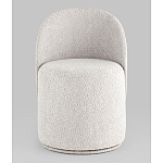 Пуф Loreen со спинкой вращающийся букле светло-серый варинант исполнения - 4 | Loft Concept в Волгограде