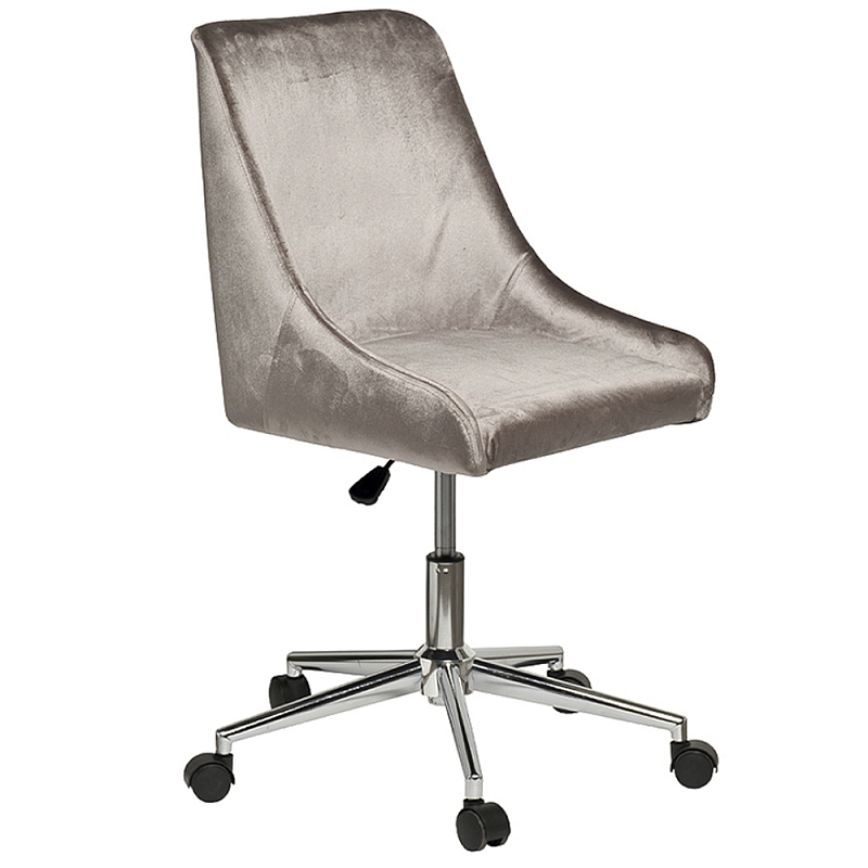 Кресло офисное с обивкой из серого велюра Stylish Velor Office Chair Серый Кресло офисное с обивкой из серого велюра Stylish Velor Office Chair Серый в Волгограде | Loft Concept
