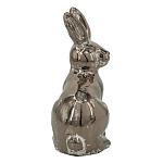 Статуэтка заяц из текстурированной терракоты и покрытый глянцевой краской под бронзу Rabbit Charm  варинант исполнения - 1 | Loft Concept в Волгограде