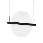 Светодиодный подвесной светильник круглой формы с металлическим черным каркасом Marble Glow варинант исполнения - 3 | Loft Concept в Волгограде