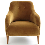 Кресло велюровое золотистого цвета Diaspro Gold  Armchair варинант исполнения - 2 | Loft Concept в Волгограде