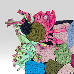 Ковер разноцветный из джинсовой одежды и армейских палаток Upcycling варинант исполнения - 2 | Loft Concept в Волгограде