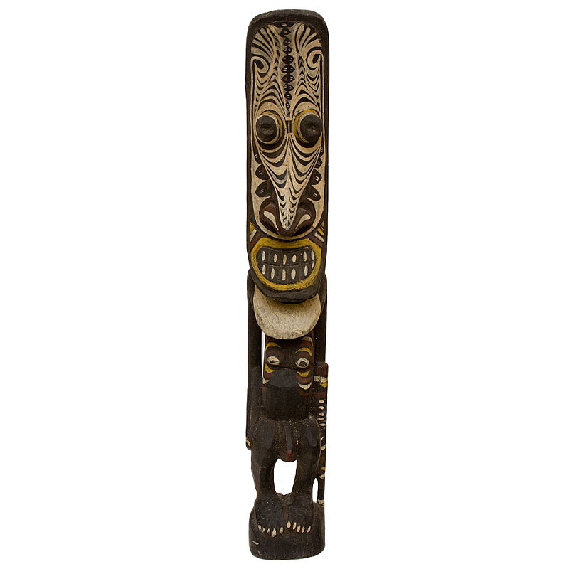 Деревянная статуэтка Абориген в маске Aboriginal Man in Mask Коричневый Бежевый Желтый Деревянная статуэтка Абориген в маске Aboriginal Man in Mask Коричневый Бежевый Желтый в Волгограде | Loft Concept
