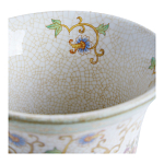 Ваза из фарфора на бронзовом основании Turquoise Blooming Garden варинант исполнения - 3 | Loft Concept в Волгограде