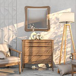 Зеркало квадратное c деревянной рамой из массива дуба Tasteful Furniture варинант исполнения - 2 | Loft Concept в Волгограде