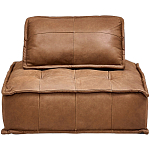 Модульное коричневое кожаное кресло Caron Leather Armchair варинант исполнения - 2 | Loft Concept в Волгограде