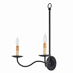 Бра настенное черное с 2-мя лампами Candle Sleeves варинант исполнения - 4 | Loft Concept в Волгограде