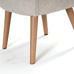 Кресло на деревянных ножках с обивкой из ткани букле Aldo Boucle Armchair варинант исполнения - 6 | Loft Concept в Волгограде