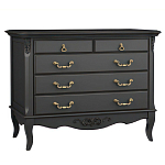 Комод черный из массива бука в стиле прованс Black Provence варинант исполнения - 3 | Loft Concept в Волгограде