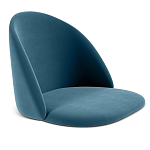 Барный стул вращающийся со спинкой Синий Велюр Vendramin Chair варинант исполнения - 2 | Loft Concept в Волгограде