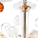 Люстра с 8-ю лампочками и изогнутыми прозрачными элементами из стекла Twisted Glass Candles Chandelier варинант исполнения - 3 | Loft Concept в Волгограде