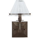 Бра с прозрачным стеклянным абажуром в форме конуса Bartolomeo Bronze варинант исполнения - 3 | Loft Concept в Волгограде