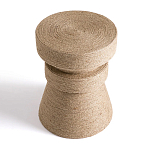 Приставной стол с отделкой из джута Juti D35 см варинант исполнения - 3 | Loft Concept в Волгограде