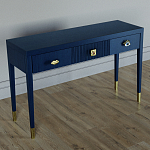 Дизайнерский Письменный стол Elsa Dreams Blue с тремя ящиками варинант исполнения - 3 | Loft Concept в Волгограде