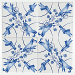 Плитка с узором 2 кота 2 пистолета варинант исполнения - 2 | Loft Concept в Волгограде