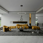 Светодиодная люстра Black LED Circle and Ball Lamp варинант исполнения - 7 | Loft Concept в Волгограде