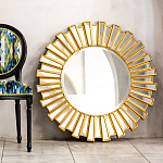 Зеркало круглое с лучами из зеркальных фацетов Golden Facet варинант исполнения - 2 | Loft Concept в Волгограде