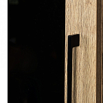 Шкаф-витрина в стиле лофт с чёрной стеклянной дверью Urban Style Space варинант исполнения - 5 | Loft Concept в Волгограде