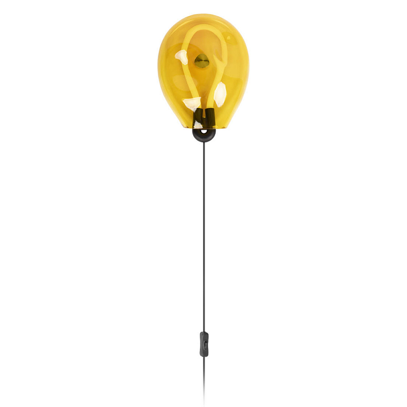 Бра со стеклянным плафоном в форме шара Colored Balloon Желтый Красный Розовый Голубой Черный Бра со стеклянным плафоном в форме шара Colored Balloon Желтый Красный Розовый Голубой Черный в Волгограде | Loft Concept