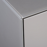 Тумба под телевизор со стеклянной столешницей и с выдвижными ящиками Minimalist Accent варинант исполнения - 4 | Loft Concept в Волгограде