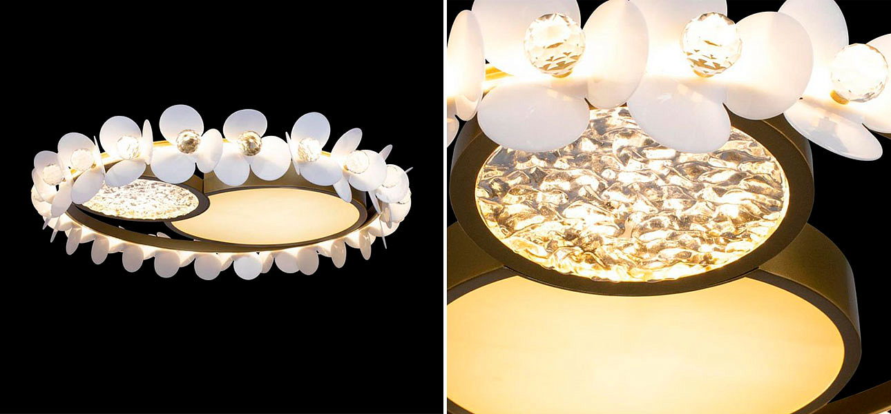 Потолочный светильник Белые Цветы White Flowers Ceiling lamp D 56 Потолочный светильник Белые Цветы White Flowers Ceiling lamp D 56 - Loft-Concept в Волгограде