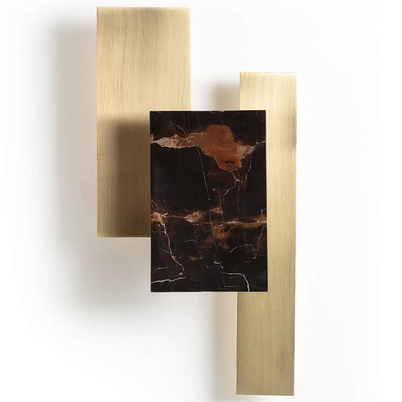 Бра с мраморным декором Marble Brass Laurel Wall Lamp Латунь Коричневый Бра с мраморным декором Marble Brass Laurel Wall Lamp Латунь Коричневый в Волгограде | Loft Concept
