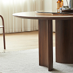 Стол обеденный круглый с двойной столешницей Walnut Wood Table варинант исполнения - 7 | Loft Concept в Волгограде