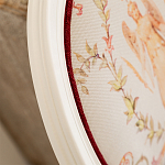 Полукресло из массива бука бежевое с растительным орнаментом Raffael Angel Beige Chair варинант исполнения - 4 | Loft Concept в Волгограде