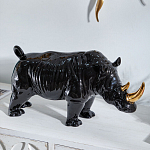 Статуэтка черный носорог с золотыми рогами Golden Horned Black Rhino варинант исполнения - 5 | Loft Concept в Волгограде