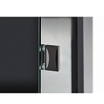 Шкаф-витрина цвета графит с полками и стеклянной дверью Strict Lines варинант исполнения - 4 | Loft Concept в Волгограде