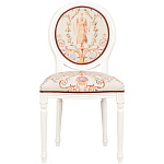 Стул из массива бука бежевый с растительным орнаментом Raffael Angel Beige Chair варинант исполнения - 1 | Loft Concept в Волгограде