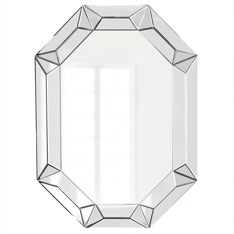 Зеркало настенное восьмиугольное Mirror Facets Серебряный Черный Зеркало настенное восьмиугольное Mirror Facets Серебряный Черный в Волгограде | Loft Concept