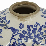Ваза округлой формы с синим цветочным узором Blue & White Ornament  варинант исполнения - 2 | Loft Concept в Волгограде