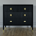 Бельевой Комод с 4 ящиками Elsa Dreams Black варинант исполнения - 4 | Loft Concept в Волгограде