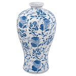 Ваза фарфоровая высокая с синими цветочными мотивами Independence варинант исполнения - 1 | Loft Concept в Волгограде