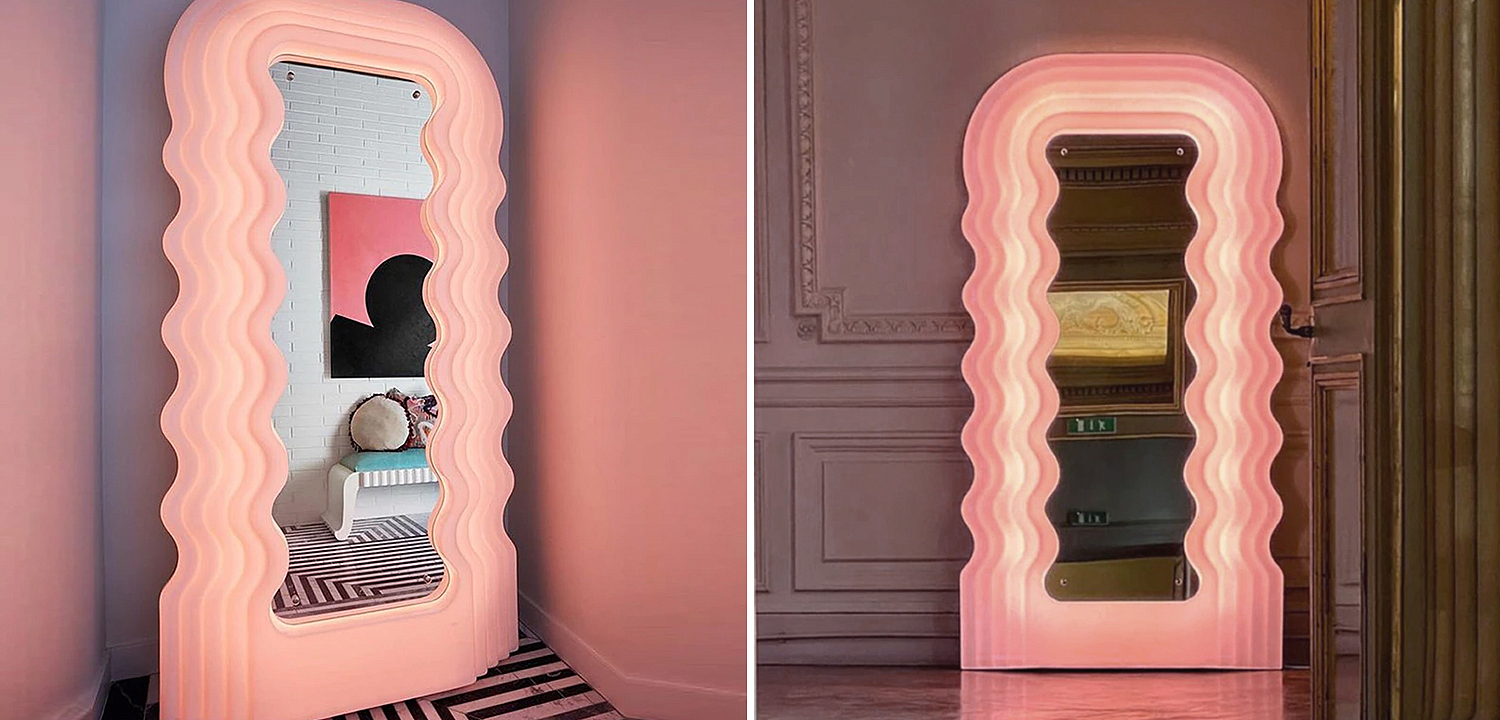 Зеркало Pink Ultrafragola Mirror Ettore Sottsass - Loft-Concept в Волгограде