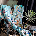 Постер на холсте в стиле шинуазри Chinoiserie Bridge in the garden Poster варинант исполнения - 2 | Loft Concept в Волгограде