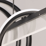 Люстра линейная черного цвета с волнообразным металлическим элементом Luke Lampco Tracer Lamp варинант исполнения - 9 | Loft Concept в Волгограде