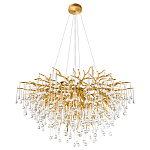 Люстра подвесная с прозрачными стеклянными подвесками в форме капель Диаметр 100 см Droplet Chandelier варинант исполнения - 4 | Loft Concept в Волгограде