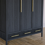 Большой Шкаф Primo Черный дуб с 3 дверьми и 3 выдвижными ящиками варинант исполнения - 3 | Loft Concept в Волгограде