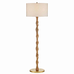 Торшер с цилиндрическим тканевым абажуром на каркасе волнистой формы Rotation варинант исполнения - 1 | Loft Concept в Волгограде